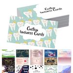 500PCS Custom Business Cards Printable Personalized Business Cards with Logo Name Picture Customized Personal Business Cards Business Supplies for Small Business, 3.5"×2" Dentist Templates