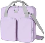 egiant 3 Inch 3 Ring Zipper Binder with Shoulder Strap & Handle & Multi-Pocket - 3" Binder with Zipper for School Girl & Boy,Compatible with 13-Inch MacBook/Tablet -Patent Design Purple