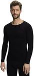 FALKE Men's Warm Tight Fit Slim Fit Long Sleeved Base Layer Top, Mild to Cold Weather, Breathable Quick Dry, Nylon, Black (Black 3000), XXL, 1 Piece