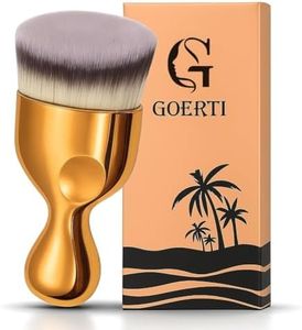 Angled Flat Foundation Brush High Density Face Body Kabuki Makeup Brush for Liquid Foundation Powder Cream Contour Buffing Stippling Blending