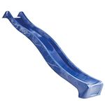 Blue Rabbit Play Outdoor Wavy Kids Slide, 10 Feet, Blue