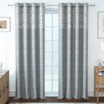 Story@Home Long Door Curtains 9 Feet Set of 1 | Geometric Printed | Medium Room Darkening Curtains | Curtain for Living Room | (118 x 275 cm, Blue & Grey) | Perfect for Home Decor