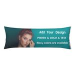 Personalised Pillow Case Covers Custom Long Body Pillowcase Cushion Cover with Photo/Text, Customised Funny Photo Gifts Large Throw Pillow with Your Own Design Double-Sided Printing, 120x40 cm