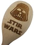 FastCraft Stars Wars Inspired Wooden Baking Spoon Wood Kitchen Cooking Birthday Present Fan Gift Darth Vader STORMTROPPER Jedi Republic Laser Engraved (Darth Vader)