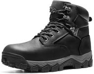 NORTIV 8 Men's Hiking Boots Waterproof Ankle High Outdoor Trekking Leather Boots,Size 11,BLACK,SNHB233M