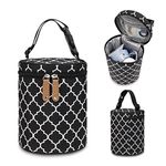 su-xuri Baby Bottle Bag - Portable Insulated Baby Bottle Bag | Breastmilk Cooler Tote Bag | Reusable Leak-proof Cooler Bag For Nursing Mom Daycare, Black