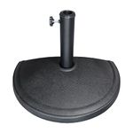 US Weight Half Round 20 lb Patio Umbrella Base - Adjustable Umbrella Stand for Posts up to 1.9 in - Sun and Weather Resistant - Half Round Design with Textured Surface