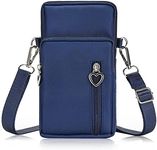 Women Cell Phone Purse Wristband Sport Armband Wallet Travel Crossbody Cell Phone Purse for Galaxy S10 Plus S9 Plus A50 A7 J7,OnePlus 6T,HTC U12 (Blue)