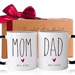 New Dad & Mom Est 2024 Coffee Mugs,