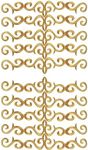 10 Pieces Metallic Embroidered Iron on Patch Vine Border Lace Applique Long Scroll Motif for Wedding Bridal Gown Dress Pillow Sewing Accessories Embellishment (Gold)