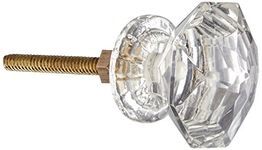 Darice Heritage Hardware Glass Knob Clear, Acrylic, Multicoloured, 0.55 x 1.4 x 3.15 cm