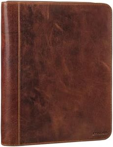STILORD 'Tate' Porte Documents A4 Cuir Vintage Dossier Document Conférencier Bloc Note A4 Pochette Porte Vue Organisateur de Conférence Protege, Couleur:Cannes - Marron