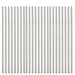 Brightbuy Metal Straws 48 Piece Bulk , 10.5'' Stainless Steel Straws 265mm Long 6mm Diameter All Straight Drinking Straw for 30oz Tumblers Yeti Wholesale