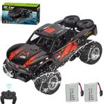 RANFLY RC Trucks 4x4 Offroad Waterproof, 1:16 Amphibious Remote Control Car with 2 Rechargeable Battery, 4WD All Terrain Monster Truck RC Car for Boys 4-7