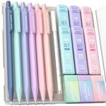 Four Candies Mechanical Pencils 0.7mm, with HB & 2B Lead Refills 0.7, Pastel Eraser Set & Eraser Refills, 16-Count Pack with Case, Cute Aesthetic School Supplies for Writing, Drawing and Sketching