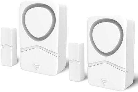 GREENCYCLE 2 Pieces SF19R Wireless Entry Home Security Door Window Open Chime Doorbell, Burglar Alert Alarm, Tiny Magnetic Sensor Door Alarm for Home Garage Apartment Office Indoor Use Only