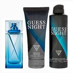 Guess Night by Guess for Men - 3 Pc Gift Set 3.4oz EDT Spray, 6.0oz Body Spray, 6.7oz Shower Gel