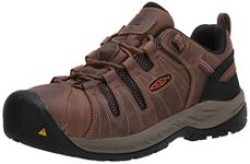 KEEN Utility Men's Flint II Low Steel Toe Non Slip Work Shoe Construction, Shiitake/Rust