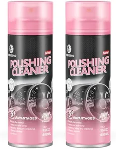 Car interior protectant Spray-Repels Dust & Staining,Restores & Protects Plastic, Vinyl, Leather - UV Guard, Anti-Aging, Long-Lasting Gloss, Exterior & Interior Car Polishing Cleaner (2 x 15oz)