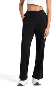 Jockey A158 Women's Super Combed Cotton Rich Straight Fit Wide Leg Pants_Black_XL