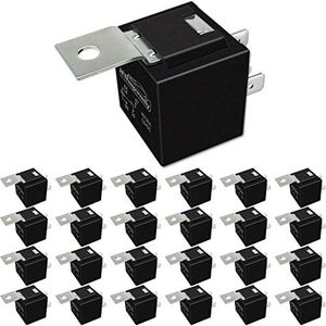4 Pin 12 V DC - 25 Relays - 40/30 AMP SPST Bosch Style Automotive Relay (No Relay Socket and Wiring Harness)