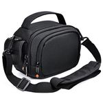 FOSOTO Camcorder Video Camera Shoulder Bag for Handycam Digital Camera Compact Camera for Panasonic HC-V180 V777 / Sony HDR-CX405 CX240E CX625, FDR-AX43 AX53, black, Camcorder Bag