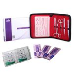 Suture Practice Kit For Training And Practice For Students, Silicon Pad With Protective Horizontal And Vertical Mesh Layer To Enhance The Durability with 14 Wound Pad