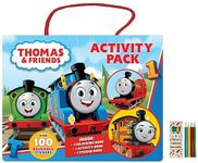 Anila's Thomas & Friends Activity Pack with Colouring Books, Sticker book, Colouring Pencils & 100 Reusable Stickers.(Perfect for Children aged 3-8).