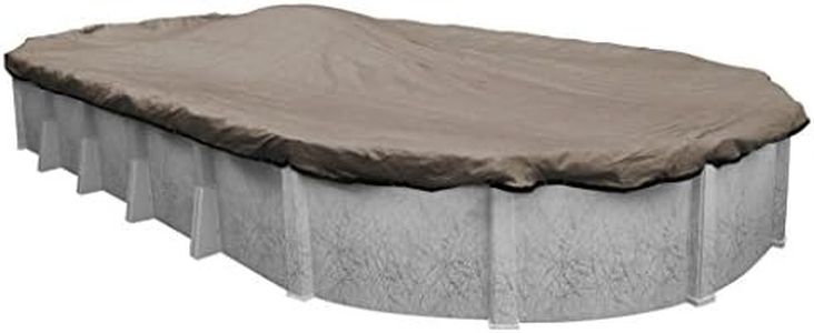 Robelle 431015-4 Cubierta Ovalada de Invierno de Malla Premium para Piscinas instaladas por Encima del Suelo, 10 x 15 pies, 05 - XL Gris Pardo
