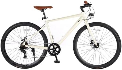 GarveeLife Hybrid Bike, 28" Mountain Bicycle for Adult, 700C Road Bike, Commuter Bike 7 Speeds with Front and Rear Brakes, Gravel Bike with Lights Lightweight Aluminum Alloy Frame