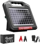 S1000 1 Joule Solar Fence Charger, 40 Miles Solar Electric Fence Charger for Livestock, Horses, Cattle Sheep, Portable and Super Tough