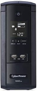 CyberPower BRG1000AVRLCD Intelligent LCD UPS System, 1000VA/600W, 10 Outlets, AVR, Mini-Tower, 5-Year Warranty