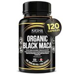 KASHA Nutrition Organic Black Maca DHE 3000mg with Bioperine per Capsule - Organic Gelatinized Maca for Men, Women and All Genders | 750 mg 4:1 Extract Maca Root / Maca Powder | Proudly Canadian | 4 Month Supply. Non-GMO, Vegan, Gluten Free, Soy Free, Vegetarian.