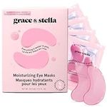 grace & stella Award Winning Under Eye Mask - Christmas Gifts for Women, Gifts for Mom - Reduce Dark Circles, Puffy Eyes, Eye Bags, Wrinkles - Under Eye Patches - Vegan Gifts for Her (24 Pairs, Pink)