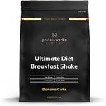 Protein Works - Ultimate Diet Breakfast Shake , Low Calorie Breakfast Shake , High Protein , Low Sugar Breakfast , 9 Servings , Banana Cake , 500g