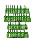 Hansen Global 3 Row Socket Holder, Green, Pack of 4 (92004