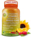 Liposomal Vitamin C Capsules - 1500mg - Made with Organic Acerola Cherries & Camu Camu, High Potency Vitamin C Liposomal - Immune Support Supplement, Enhanced Absorption & Bioavailability - 180 count