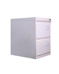 Amazon Brand - Solimo 2 Drawer Steel Filing Cabinet | Lockable Metal File Cabinet for Legal Size Documents | Smooth Glide Drawers | Powder Coated Office Storage Cabinet | (Light Grey)