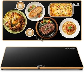 Electric Warming Tray(Large 32”x18”),Food Warmer for Parties Buffet,Family Gatherings,Adjustable Temp (158°F-291°F),Chafing Dishes for Buffets.Keep Food Warm 24 Hours,Tempered Glass Warming Mat
