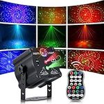 Rechargeable DJ Disco Light Stage Party Lights, Rechargeable Strobe Light Sound Activated RGB Led Flash Disco Projector with Remote Control for Christmas Karaoke Pub KTV Bar Birthday Wedding