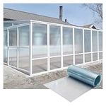 PFCDZDU Polycarbonate Greenhouse Panels, All Weather Clear Roof Sheets, UV Protection Replacement Awning Cover For Outdoor Patio Backyard Pergola (Color : Clear-0.8mm, Size : 1.2x9m)