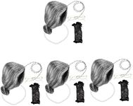 SAFIGLE 4 Sets Granny Wig Set Mrs C