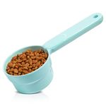 ComSaf Melamine Pet Food Scoop,Water Food Measuring Cup for Dogs Cats Birds,1 Cup,Set of 1 (Light Blue)