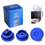 OKLGO 5 Gallon Water Jug Caps Reusable - Non-Spill 55mm Water Bottle Caps,Silicone Replacement Cap Lids Anti Splash 3 Pack