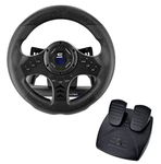 Subsonic Superdrive - SV450 Racing steering wheel with pedal and paddle shifters for Xbox Serie X/S, Switch, PS4, Xbox One, PC (programmable for all games) (Xbox Series X)