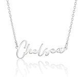 ZNA JEWELS Personalised Name Necklace - Silver Custom Crafted Pendant