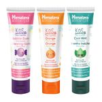 Himalaya Botanique Kids Toothpaste Variety Pack, Bubble Gum, Orange & Cool Mint Flavors to Bright Smiles and Keep Kids Brushing Longer, Fluoride-Free, SLS Free, Gluten Free, Vegan, 113 g (4 oz), 3 Pack