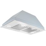 JOEAONZ Range Hood Insert 30 Inch 600CFM Stainless Steel, Extra Slim Board Built-in Vent Hood, Ducted/Ductless Convertible, Dual LED lights, Split Type Permanent Grease Baffle Filters
