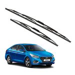 Kylo Windshield Wiper for Hyundai Verna/Conventional and Traditional Metal Type Windshield Water Repellency Scratch Proof Wiper Blades Suitable for Hyundai Verna(Driver Side 22", Passenger Side 16")