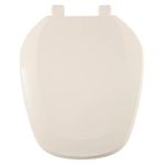 Eljer EMB201-306 Round Plastic Toilet Seat, Closed Front with Cover, Natural/Bone